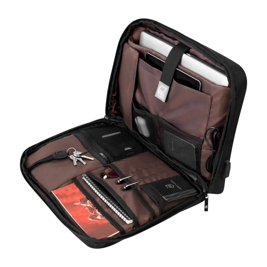 Kamea | James Hawk 2-i-1 rygsæk og laptoptaske. 180 graders åbning, USB-port. Justerbar skulderrem. Vandtæt materiale.