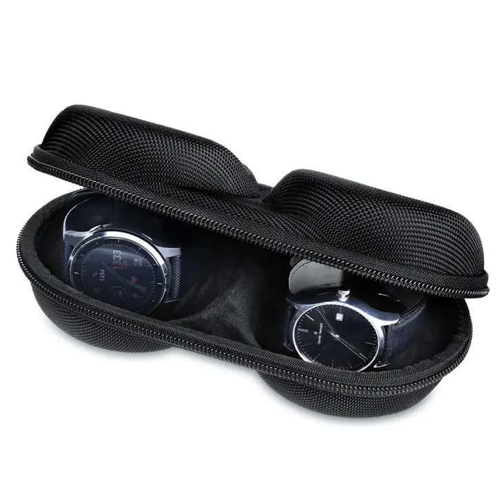 Kamea | James Hawk dobbelt ur-etui. Holdbart og beskyttende. Slidstærk polyester. Blødt for. Universel pasform til alle ure.