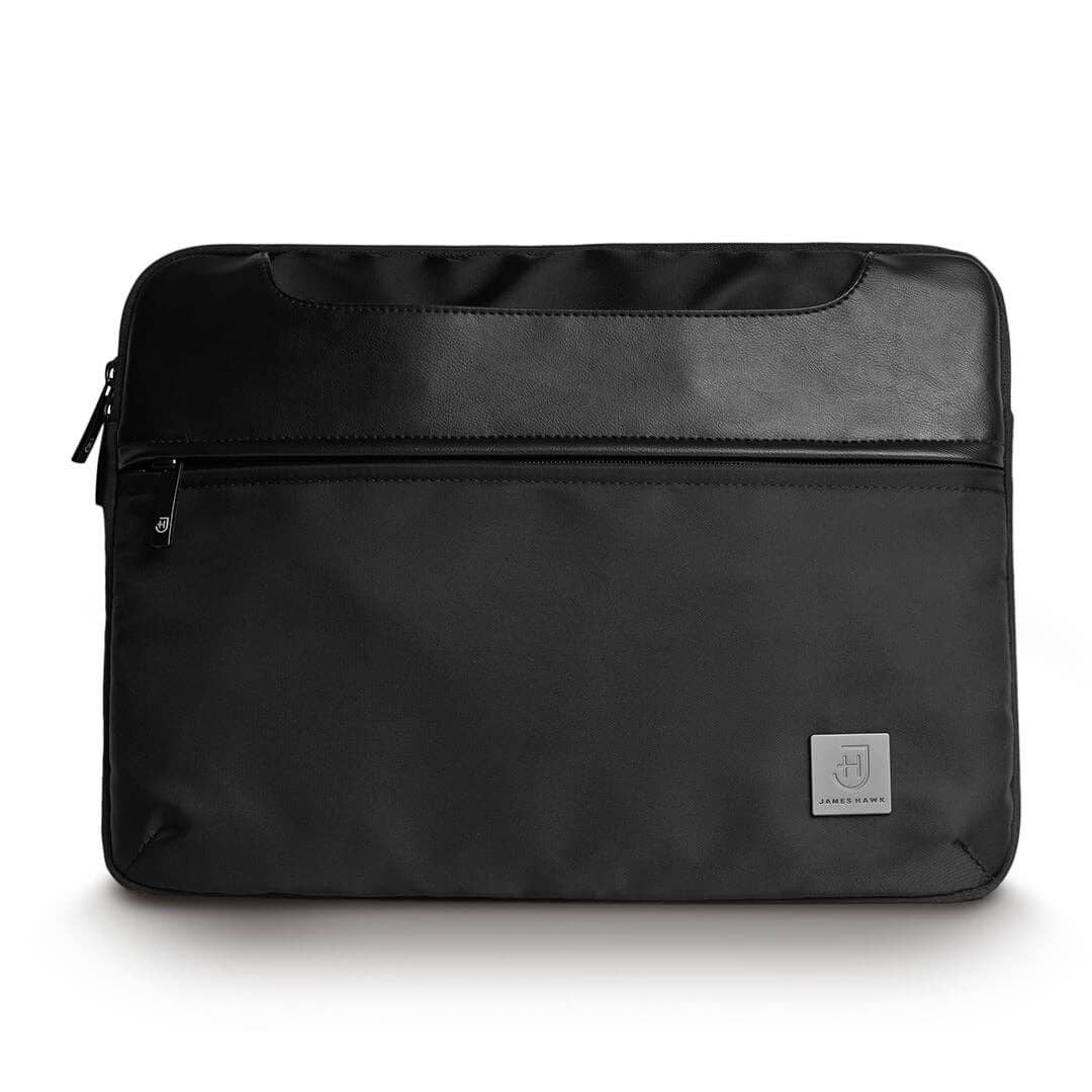 Kamea | James Hawk 2-i-1 taske og laptop-sleeve. Beskytter op til 13,3" bærbar. Udtrækkeligt håndtag. Justerbar skulderrem.