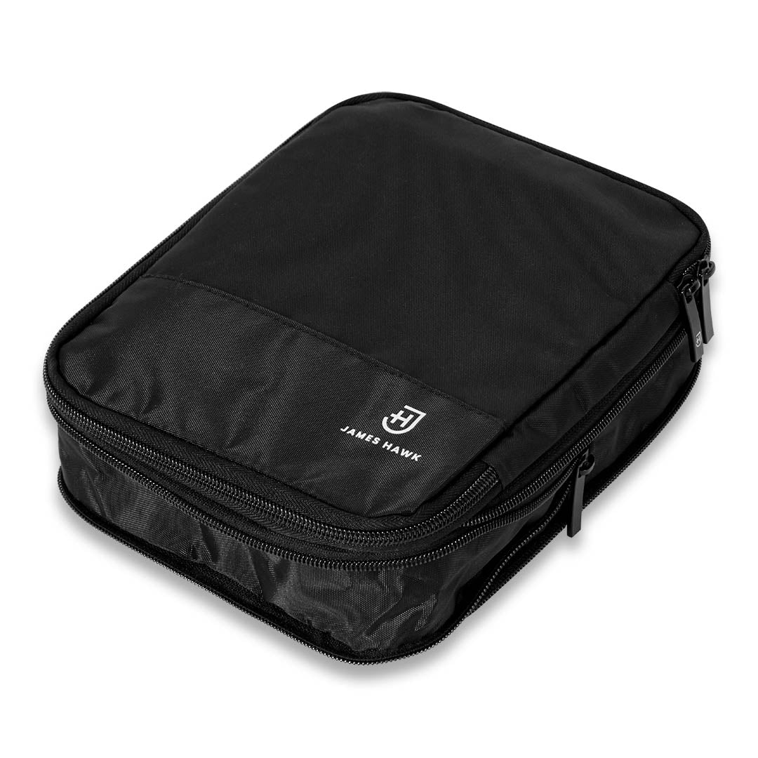 Kamea | James Hawk Packing Cubes. Kompressionsfunktion der sparer op til 60% plads i din bagage. Tre størrelser inkluderet.