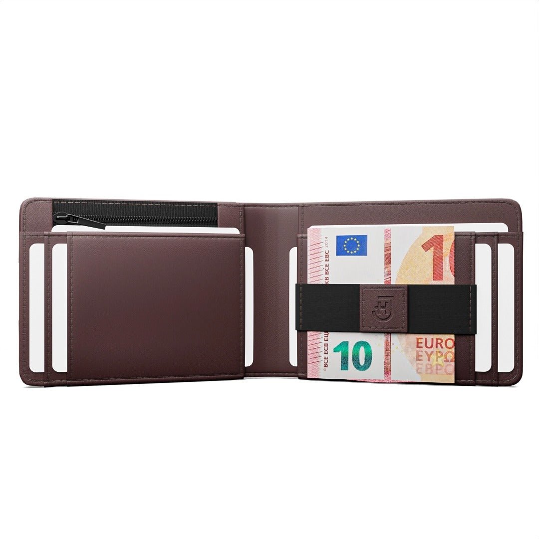 Kamea | James Hawk ultra tynd pung. Tykkelse på kun 1,5 cm. Plads til 9 kort og kontanter. RFID-beskyttelse.